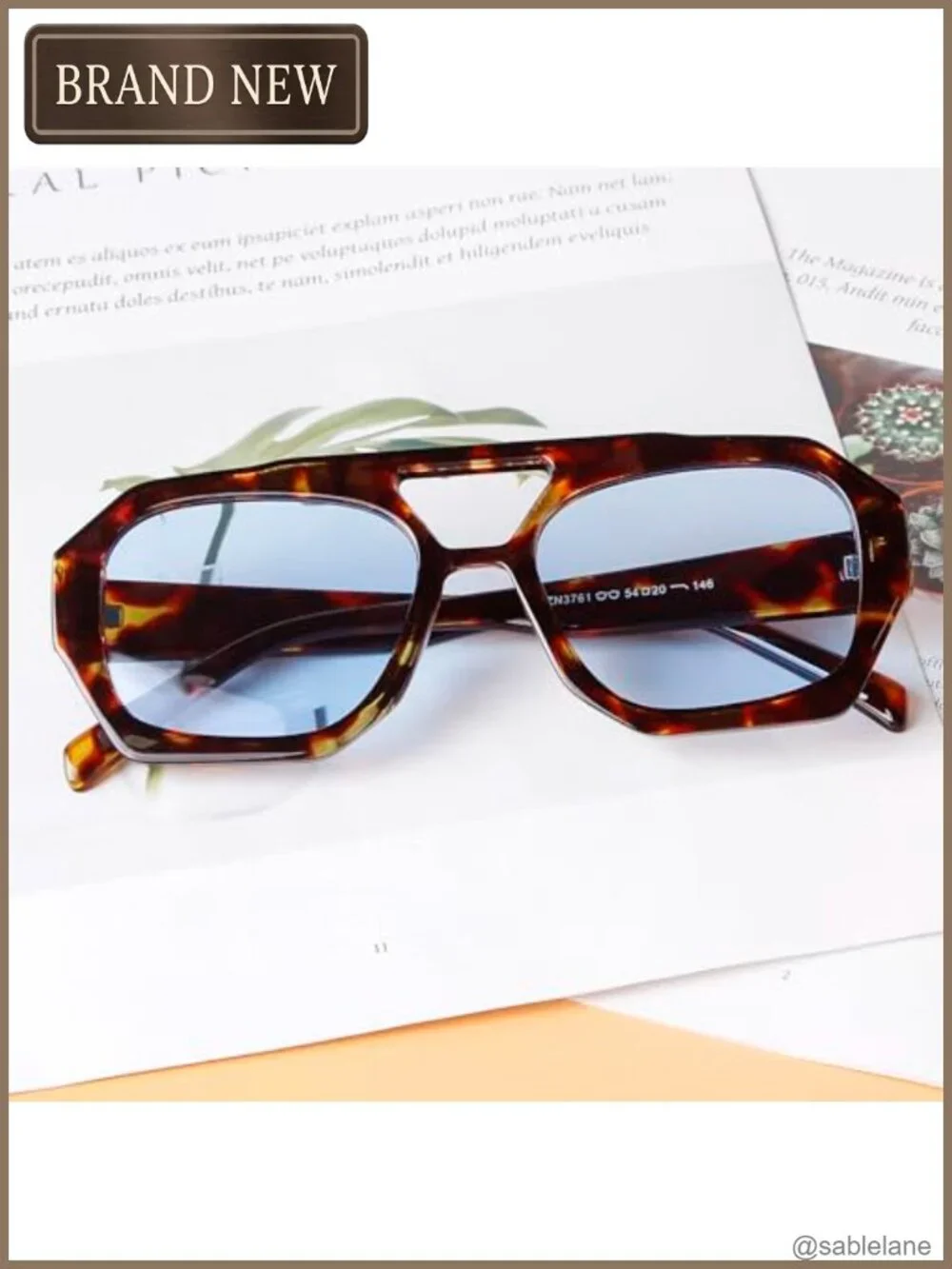 Trendy Aviator Sunglasses Women Men Retro 70s Square UV400 Protection
